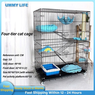 Cat Cage Easy Assemble Kitten Hamster Cage Pet  2/3/4 Large Layer Kulungan ng pusa Ready Stock COD