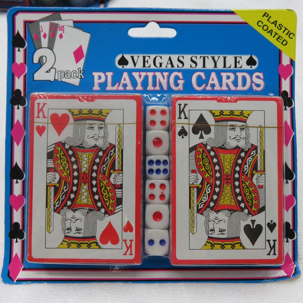 2 Pack Vegas Style Playing Cards & Dice 