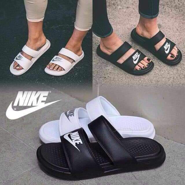 nike slippers with two straps
