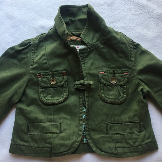 olive green baby jacket