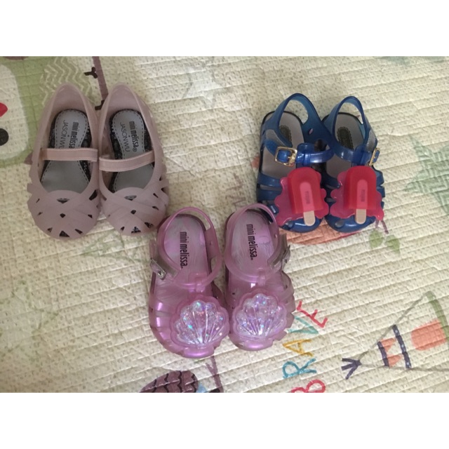 mini melissa shell sandals