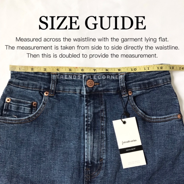 stradivarius jeans size guide