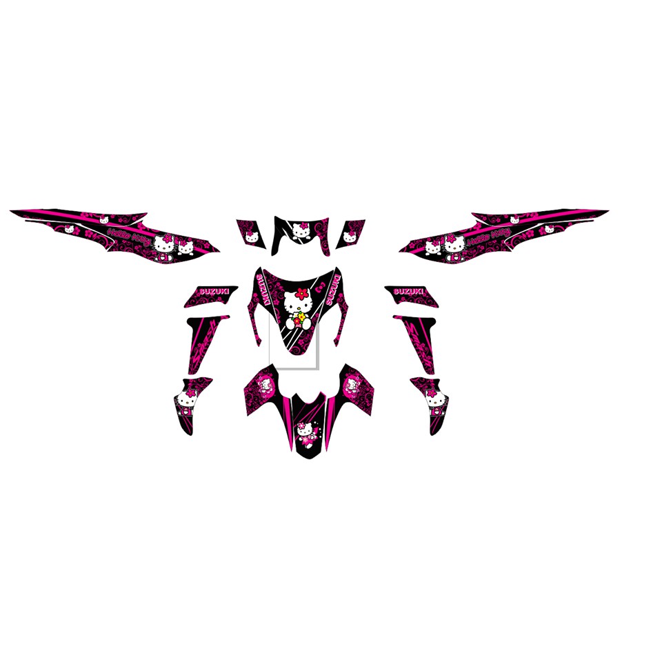 Decals, Sticker, Motorcycle Decals for Suzuki Smash 115,048,Smash,Black