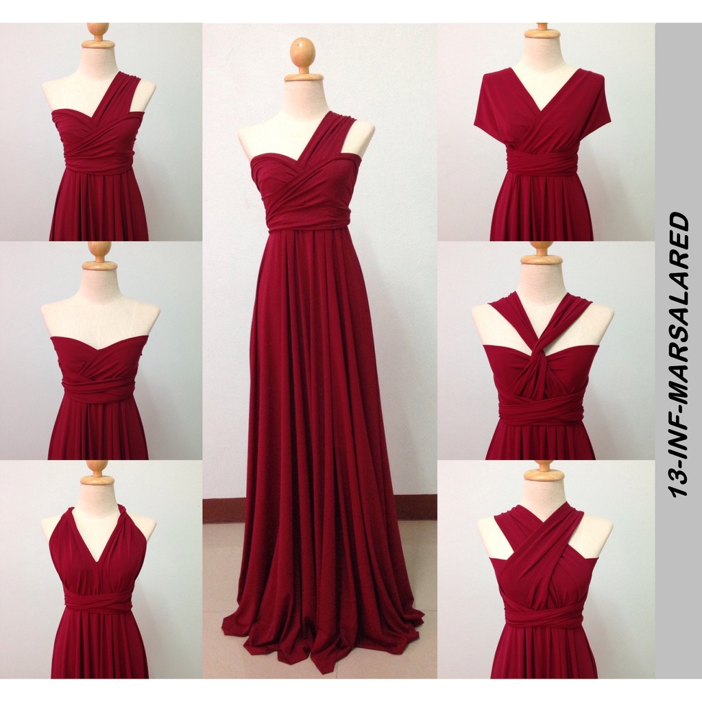 infinity gown maroon