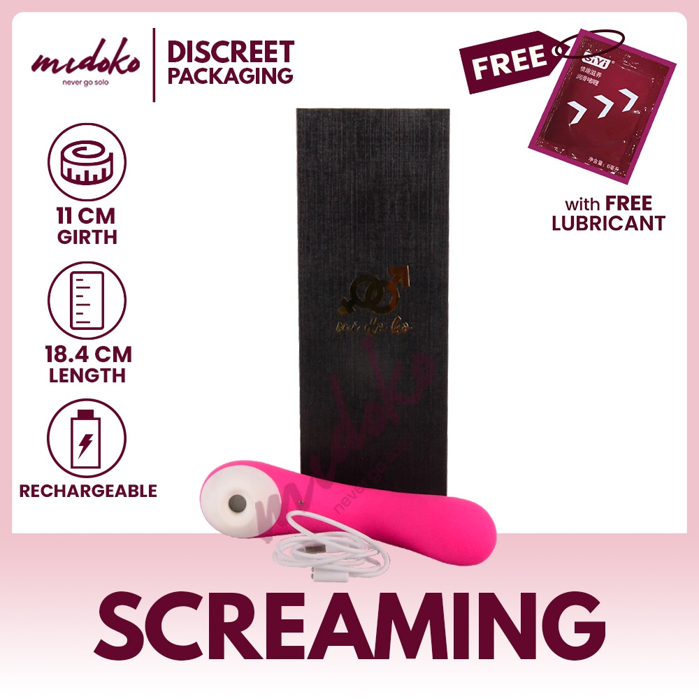 Midoko Hinako 9 Frequency ”Screaming Rechargeable Massage Vibrator for Girls Sex Toy for Women Pink