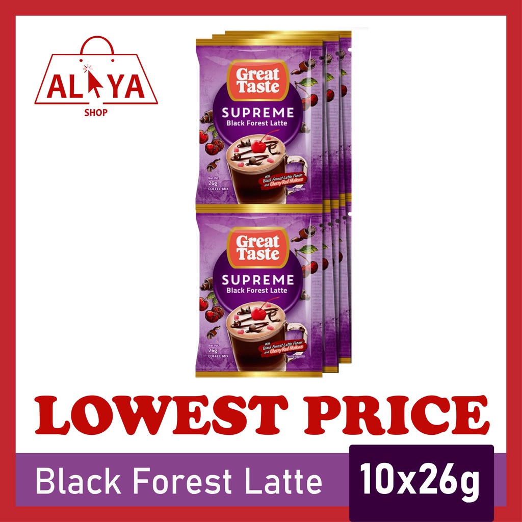Great Taste Black Forest Latte 3in1 Coffee Mix 26g Great Taste