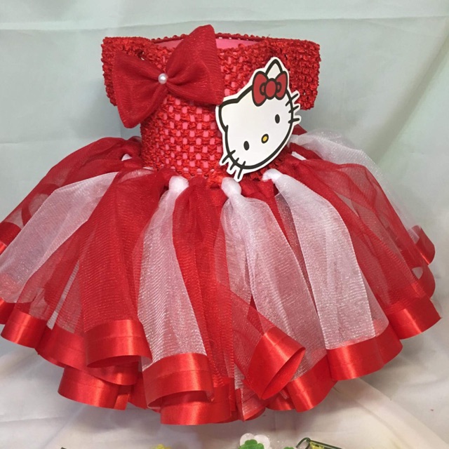 red and white tutu dress