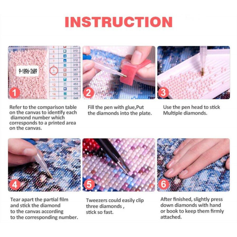 Diamondpainting DIY 5D Diamond Painting Full Drill Kit, Mickey Mouse & Friends, Disney for Wall An