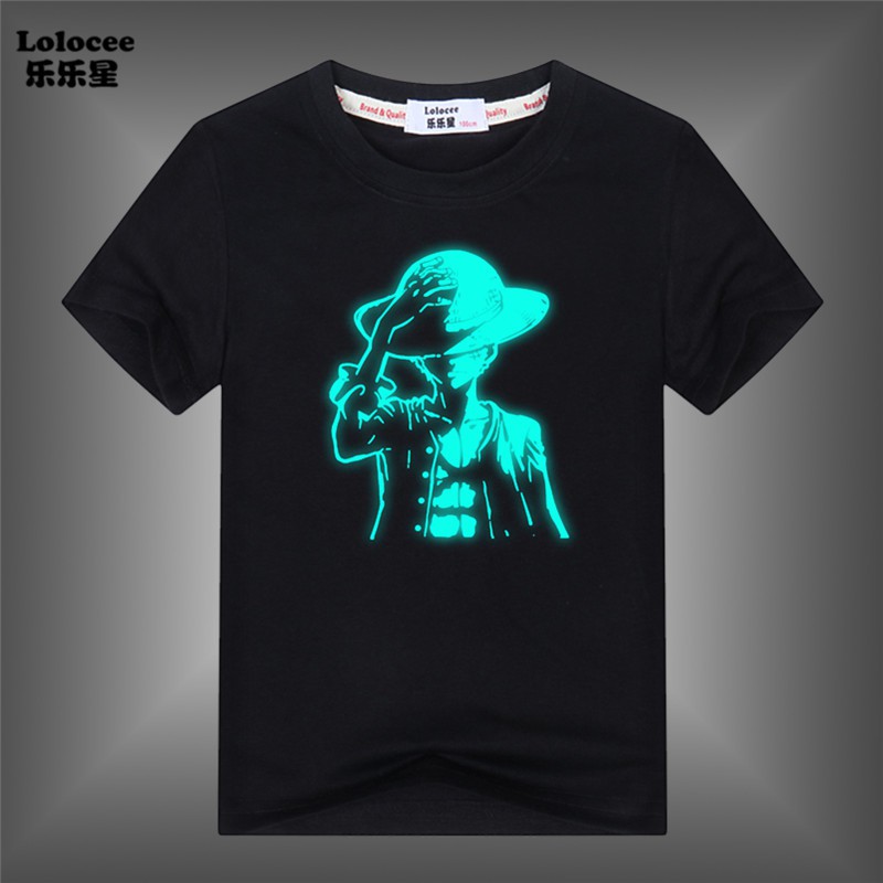 One Piece Anime T Shirt Luminous Kids Shopee Philippines
