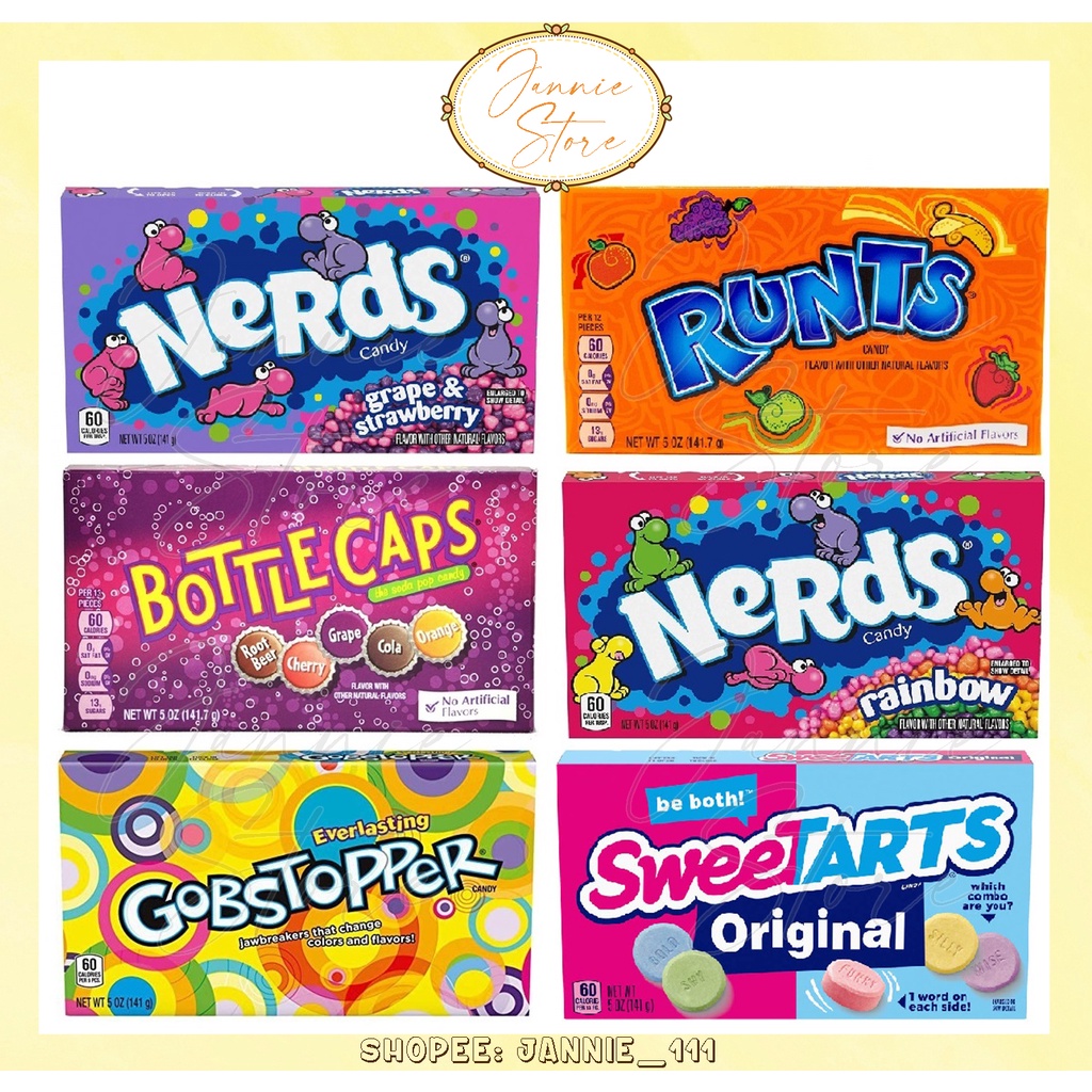 Willy Wonka Candy Gobstopper / Grape & Strawberry / Runts / Nerds ...