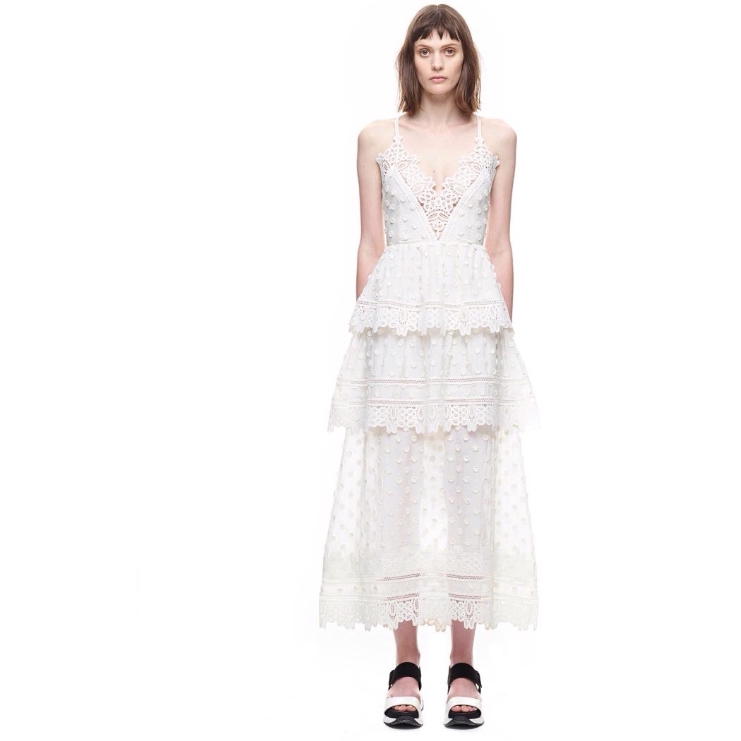 self portrait long dress