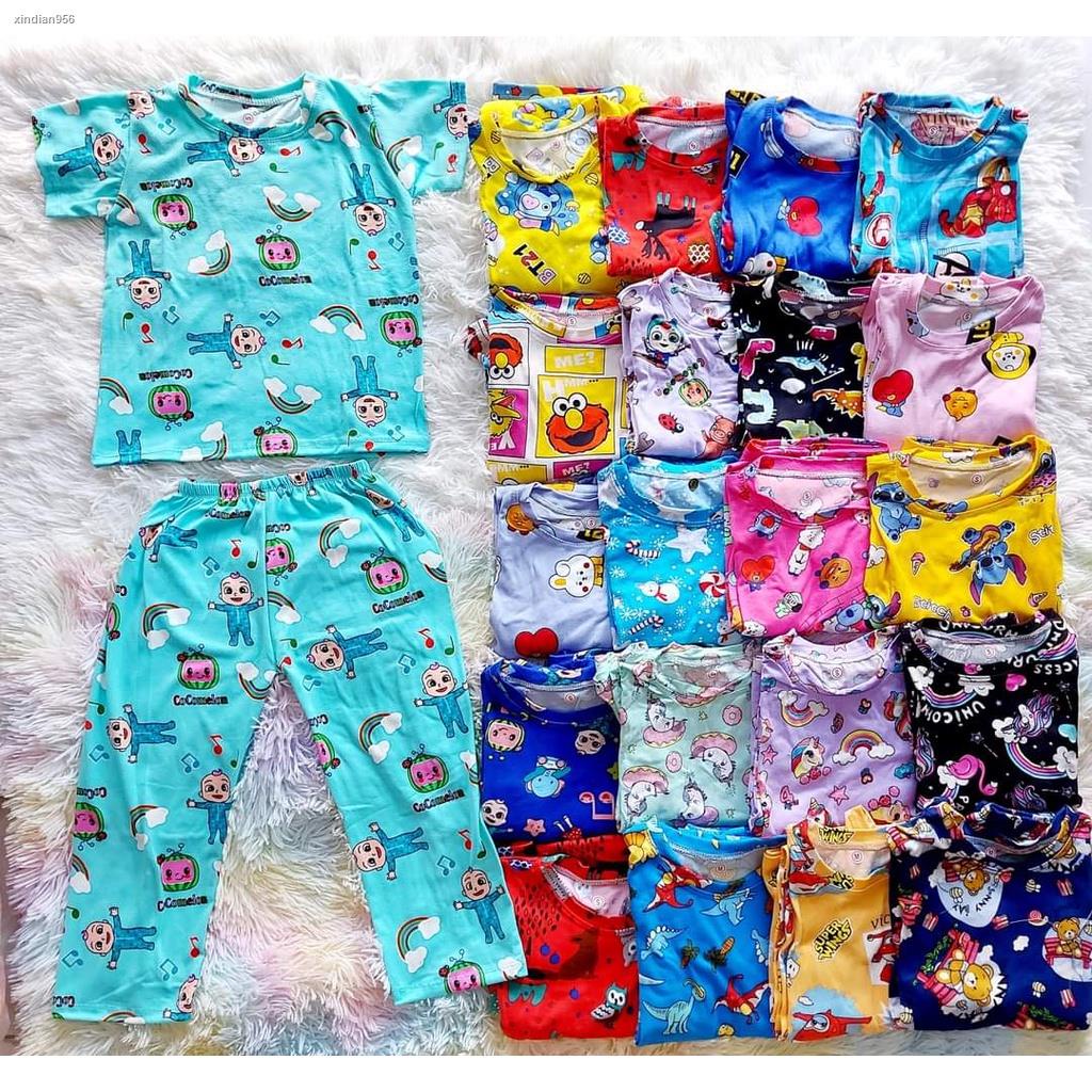 KIDS Boy Terno Tshirt Pajama for Set Pambahay Sleepwear 1 to 10 y/o ...