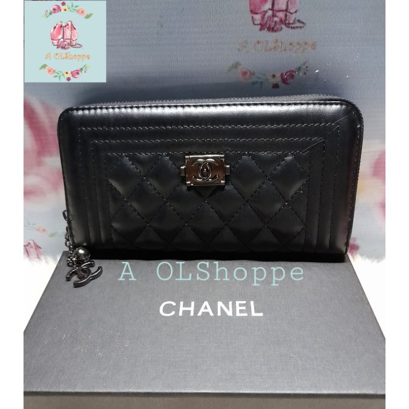 CHANEL WALLET LEBOY STYLE HIGH END QUALITY WITH BOX | Shopee Philippines