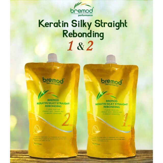 Bremod Rebonding Silky Straight Rebonding Set 1&2 (800ml*2) | Shopee ...