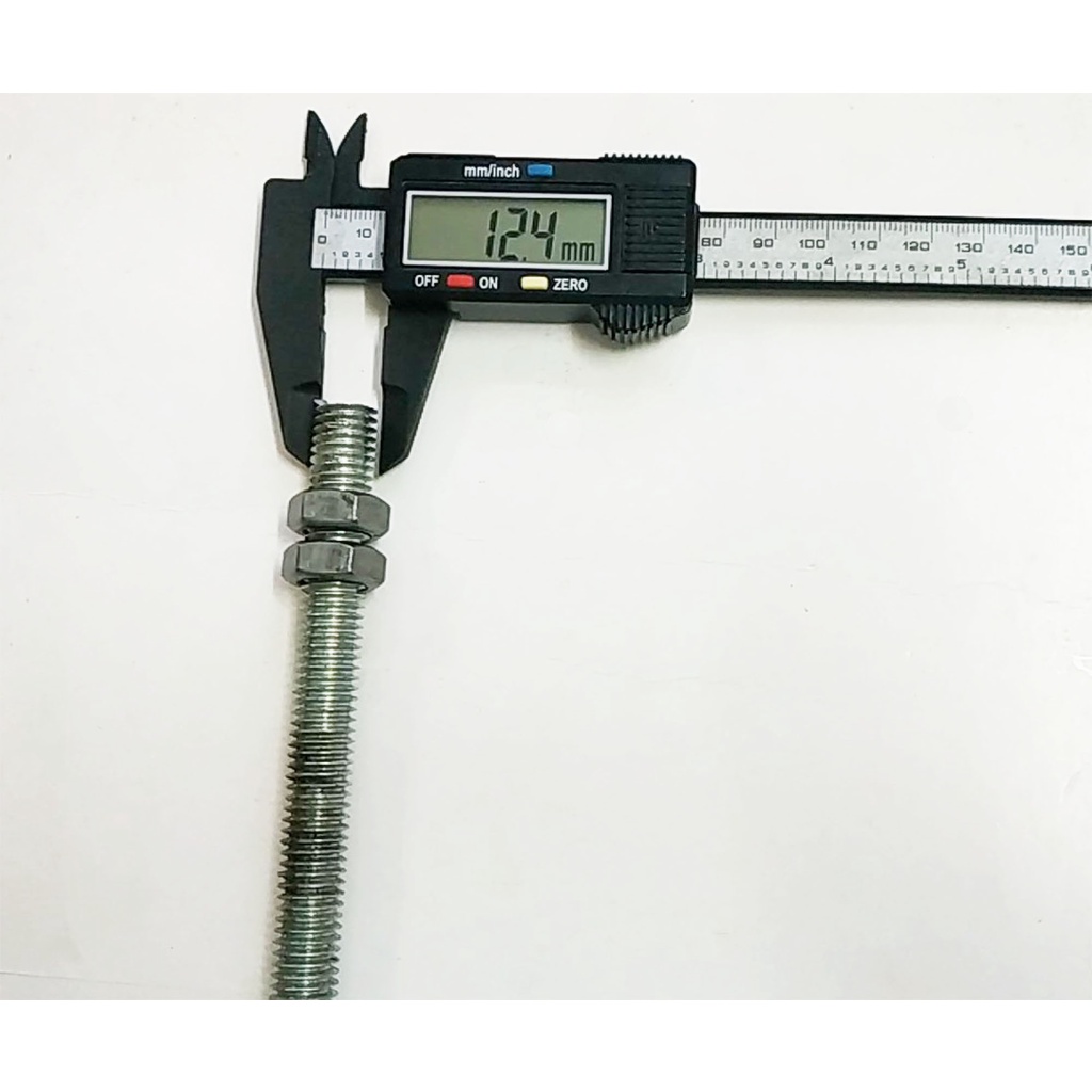 GI THREADED ROD 1/2" X 1/2 METER LONG WITH 2 PIECES NUT ( GALVANIZED