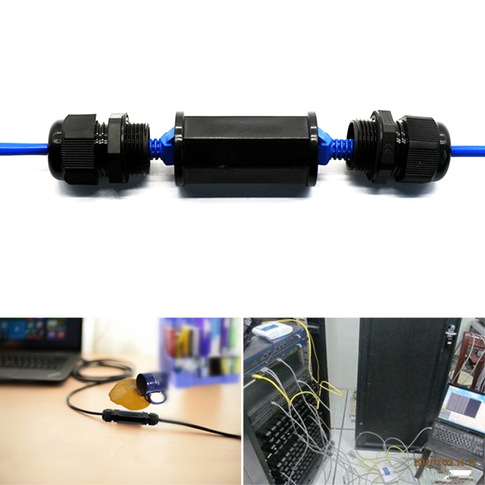 ABS IP67 Network Cable Connector Outdoor Coupler Waterproof Easy Use