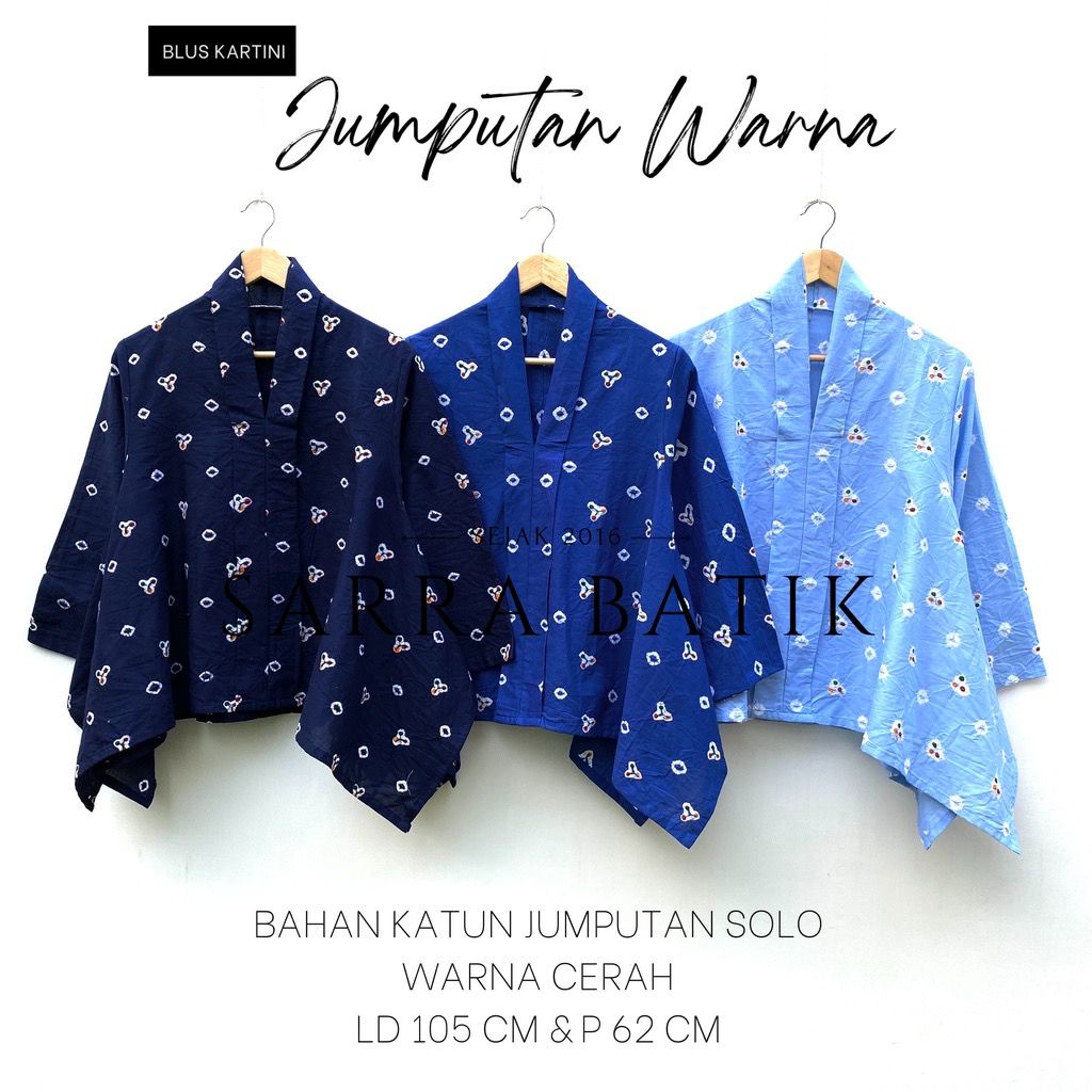 !! Premium Kartini Blouse Waka Jumput Color Kebaya Top Original ...