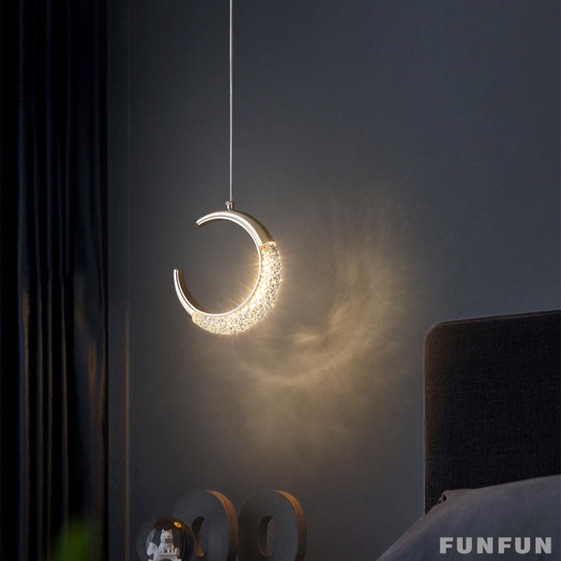 Pendant Lighting, LED Moon Pendant Light, Ceiling Hanging Lights for