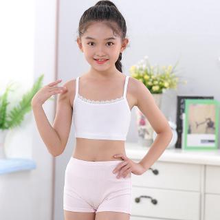 Girls Teens Cotton Lace Puberty Girls Bra Sports Underwear ...