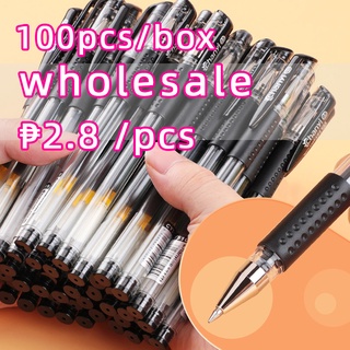 100 pcs Ball pen Gel Pens with Refills Black Blue Red Refill wholesale School Stationary Write tools
