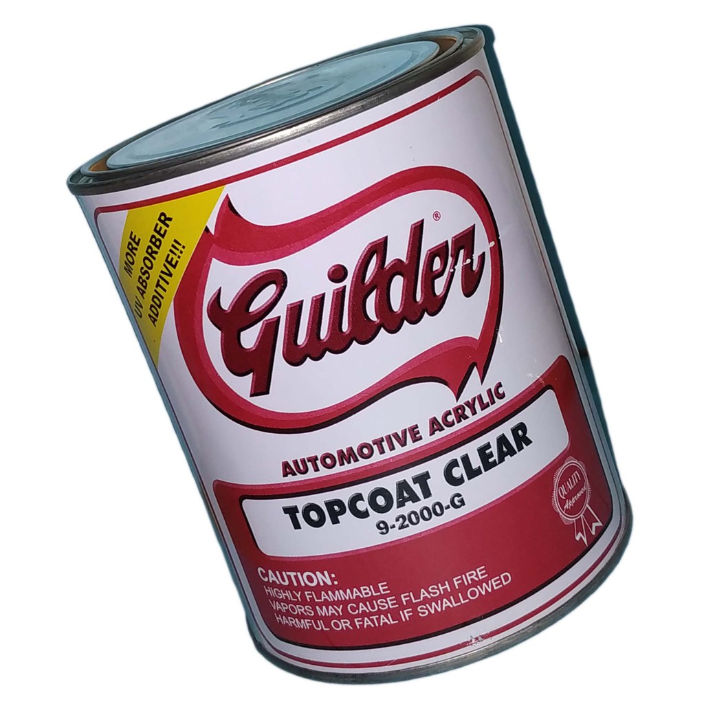 GUILDER TOPCOAT CLEAR ACRYLIC 92000G TOP COAT (1 LITER CLEAR) XDE J N