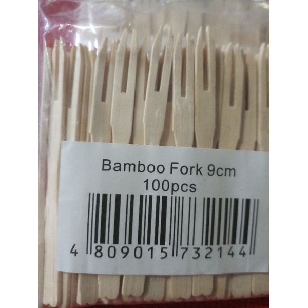 High Quality Bamboo Fork toothpick (Disposable) 100 pcs made from 100 % ...