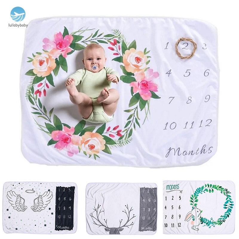 baby girl monthly milestone blanket