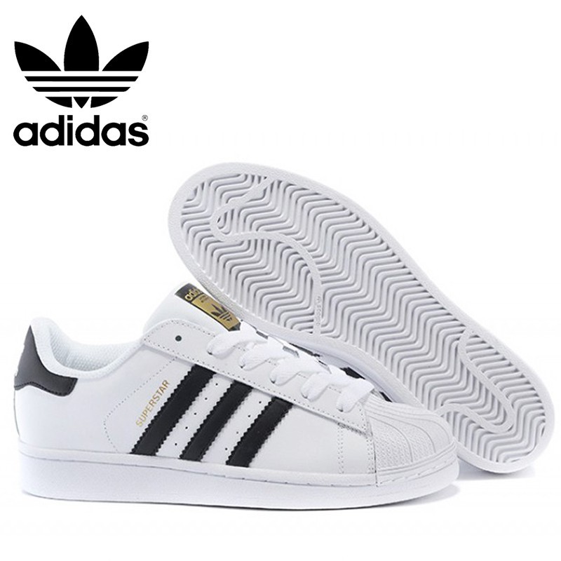 adidas superstar black white original