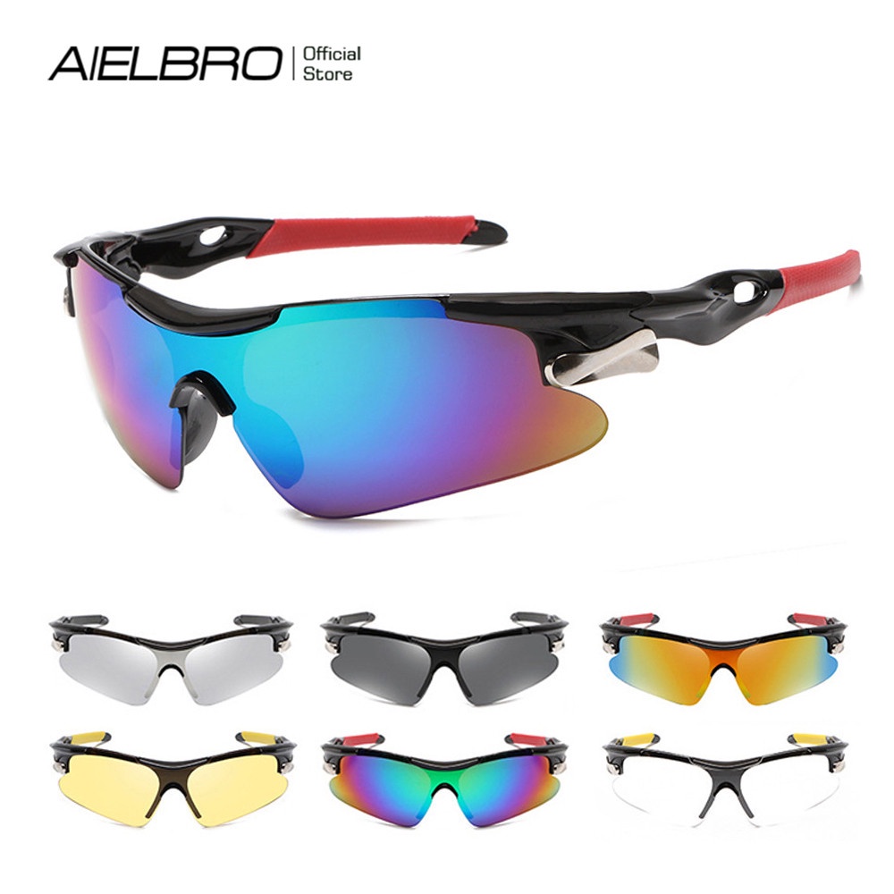 AIELBRO Windproof Riding Cycling Glasses UV400 Mountain Bike Road ...