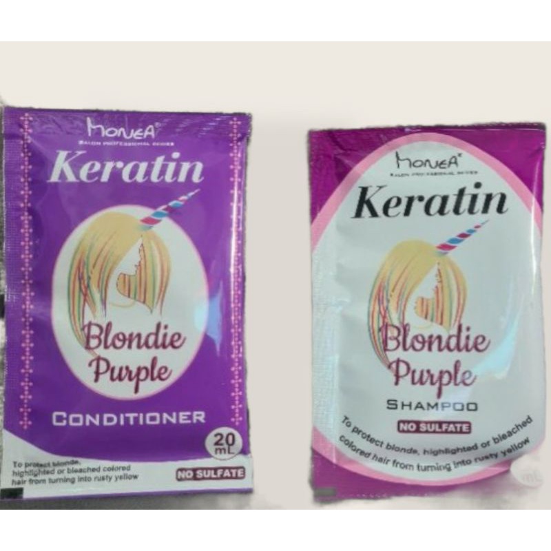 monea keratin purple shampoo & conditioner (sachet) Shopee Philippines