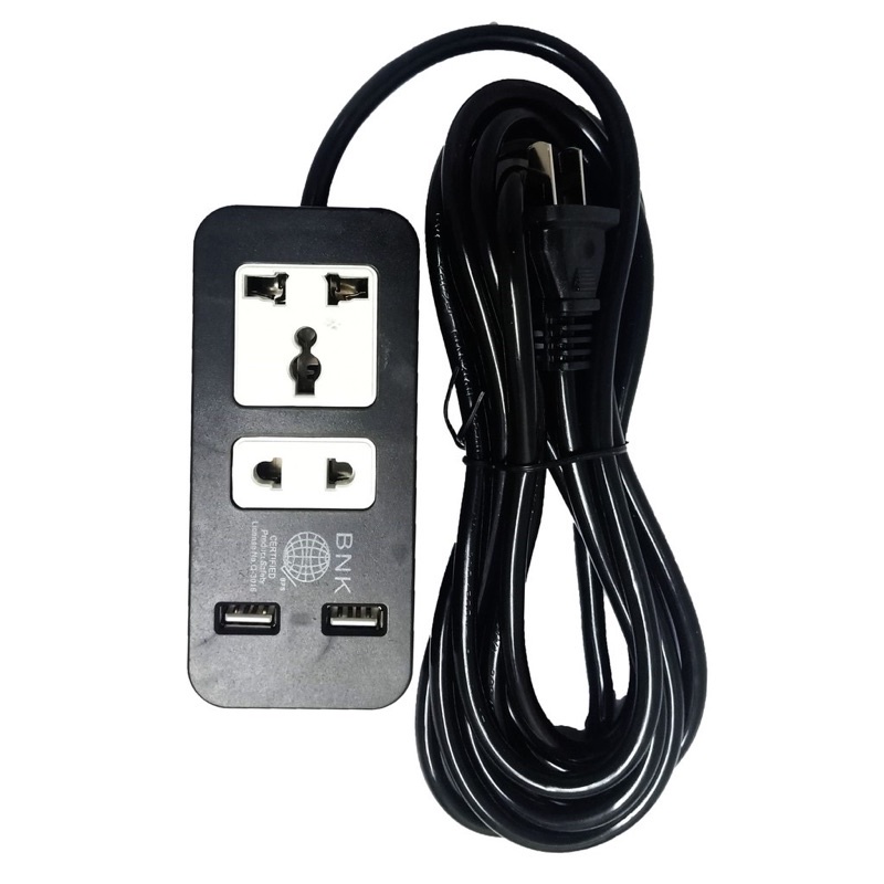 BNK Extension Cord with USB 3M Long Shopee Philippines
