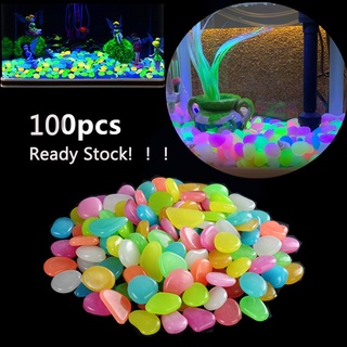 100 pieces of luminous artificial stone aquarium fish tank bonsai garden Micro Landscape Glow Pebble