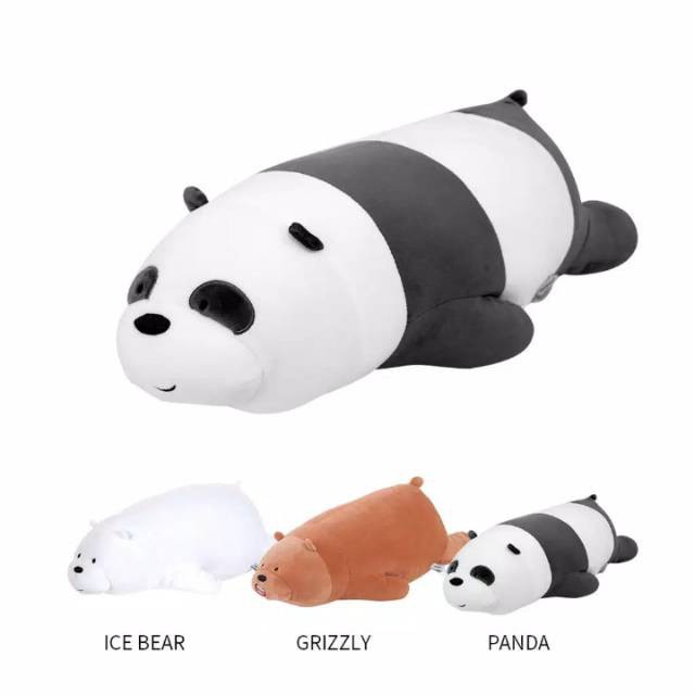 Miniso We Bare Bears Plush Toy Lying Design Hobbies T - vrogue.co