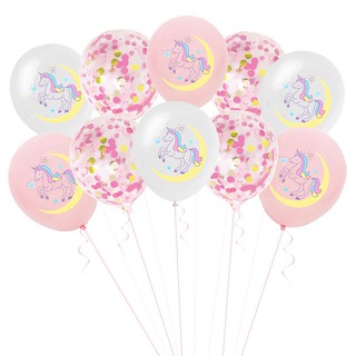 10 Pcs/set Unicorn Latex balloon Confetti Balloons Birthday Party Decoration #7