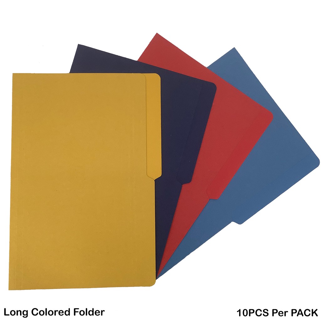 Assorted Long Colored File Folder 8.5x13 in' Available in COD | Shopee ...