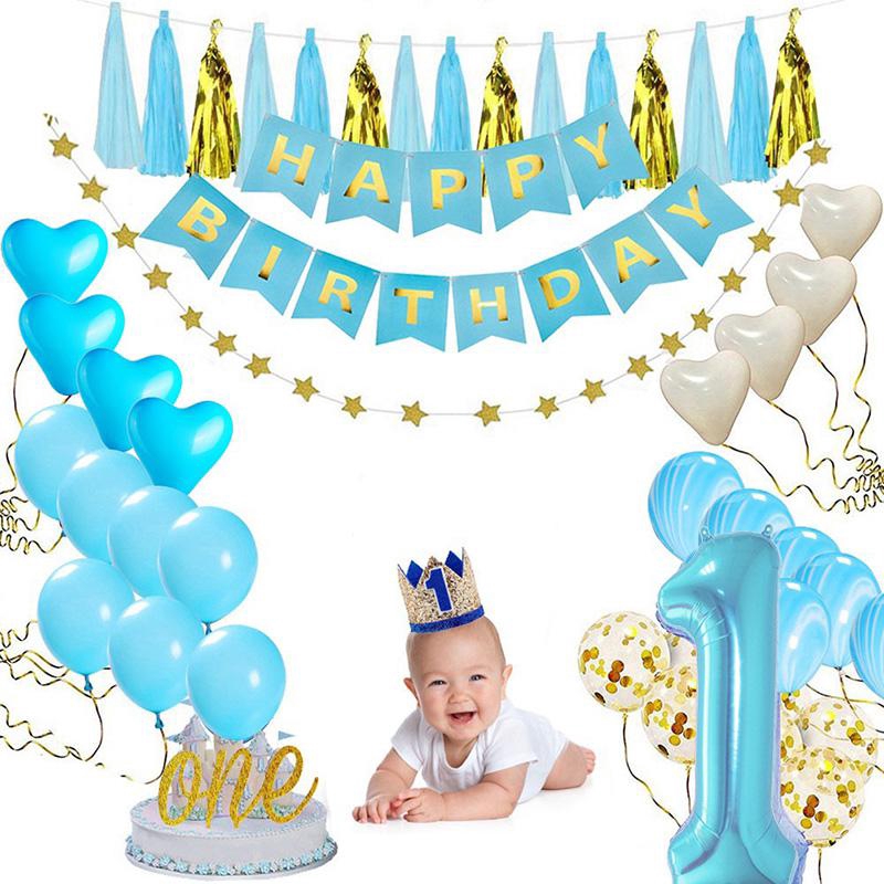 Birthday Party Decoration For Boy 1st Baby Happy Birthday Shopee
