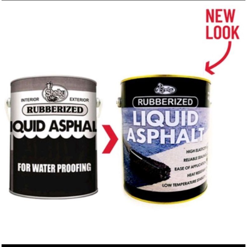 SHELBY RUBBERIZED LIQUID ASPHALT WATERPROOFING & FIREWALL BLACK PAINT 1