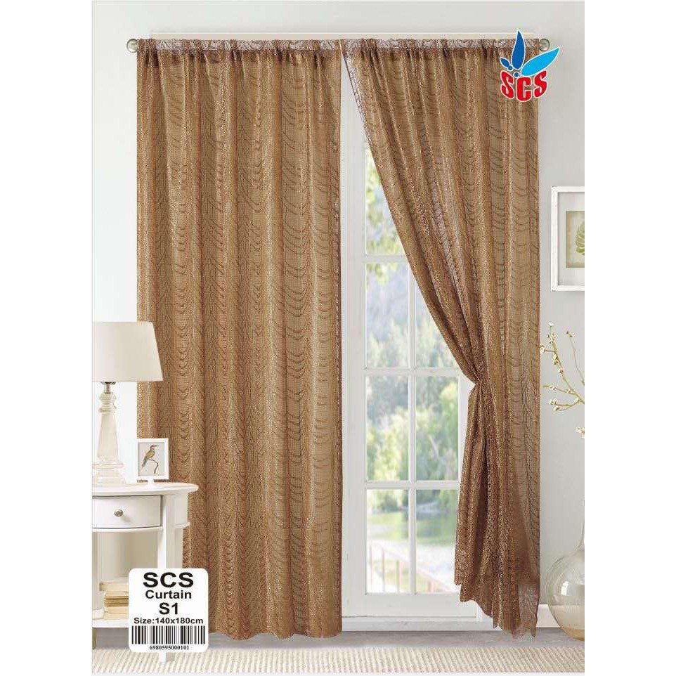 Sheer Curtains For Living Room Bedroom Kitchen Door Curtains Plain 1pcs No Ring Shopee Philippines