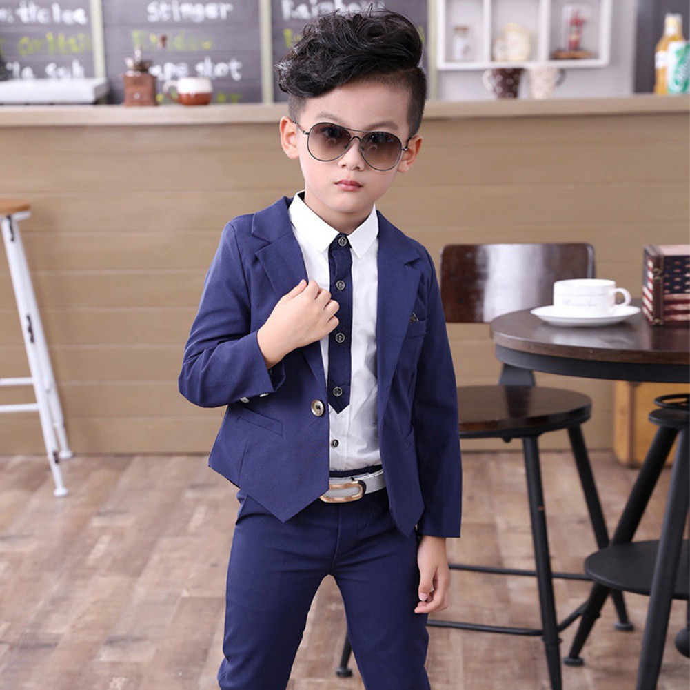 Kids Boys Navy Red Formal Suit Birthday Photoshoot Costume no Tail Tuxedo  Set Toddler Wedding Party Attire Button Down Shirt Blazer Coat Pants  Gentleman Outfit 3-9 Years | Shopee Philippines