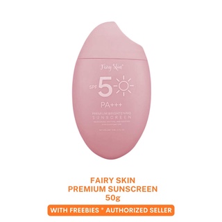 Fairy Skin Premium Brightening Suncreen  SPF50 with FREEBIES
