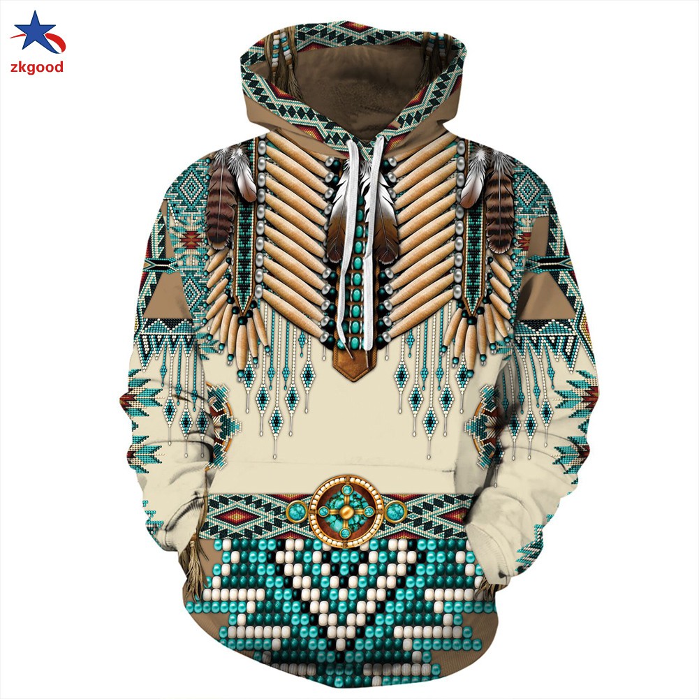 mens tribal print pullover