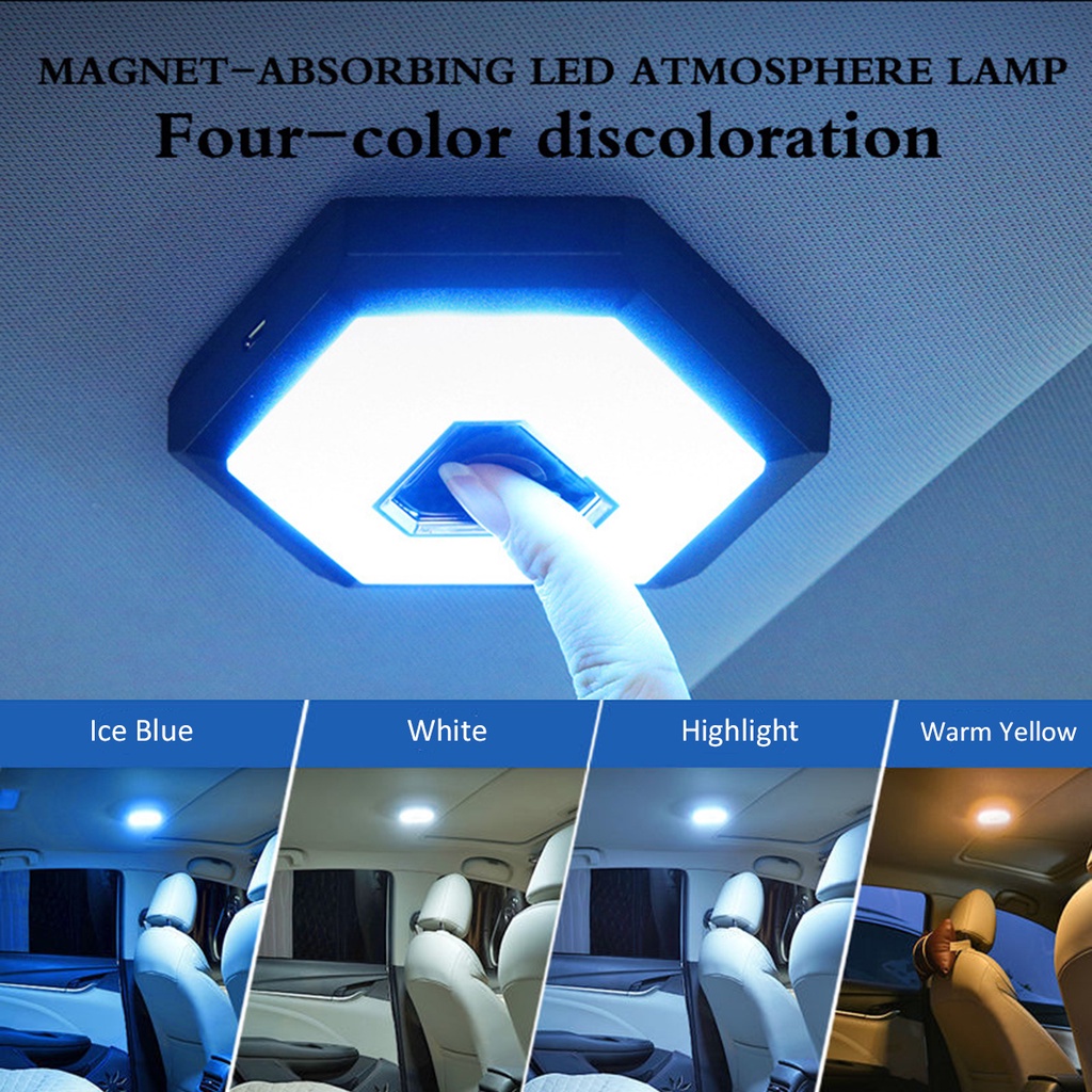4 Mode Lights Car LED Light For Car Reading Lights Rechargeable