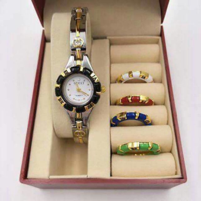gucci watch with different rings