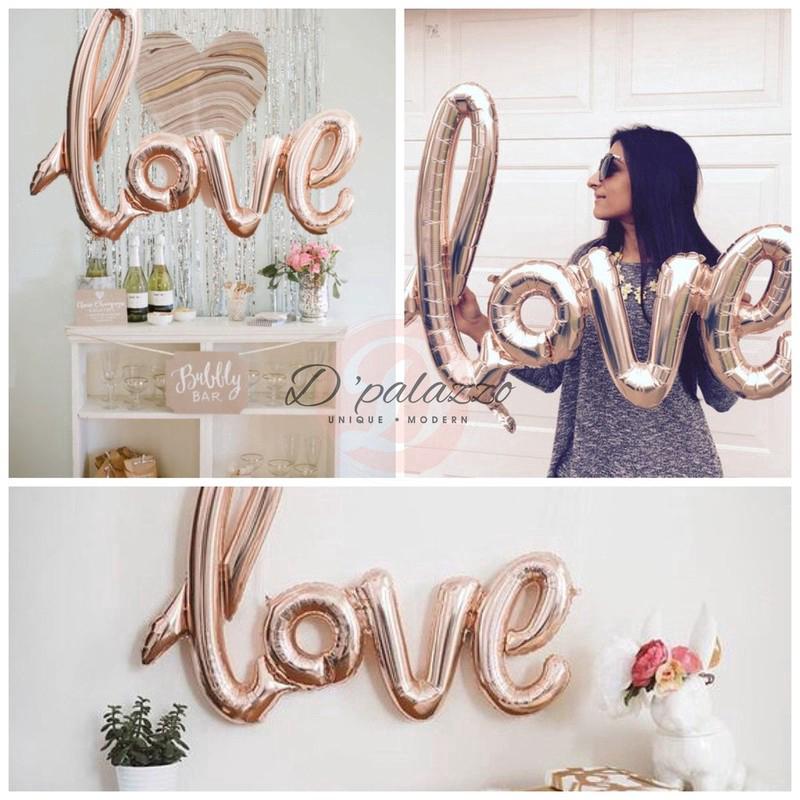 Love Balloon Linked Love Letter Balloon Wedding Anniversary Propose Decoration #4