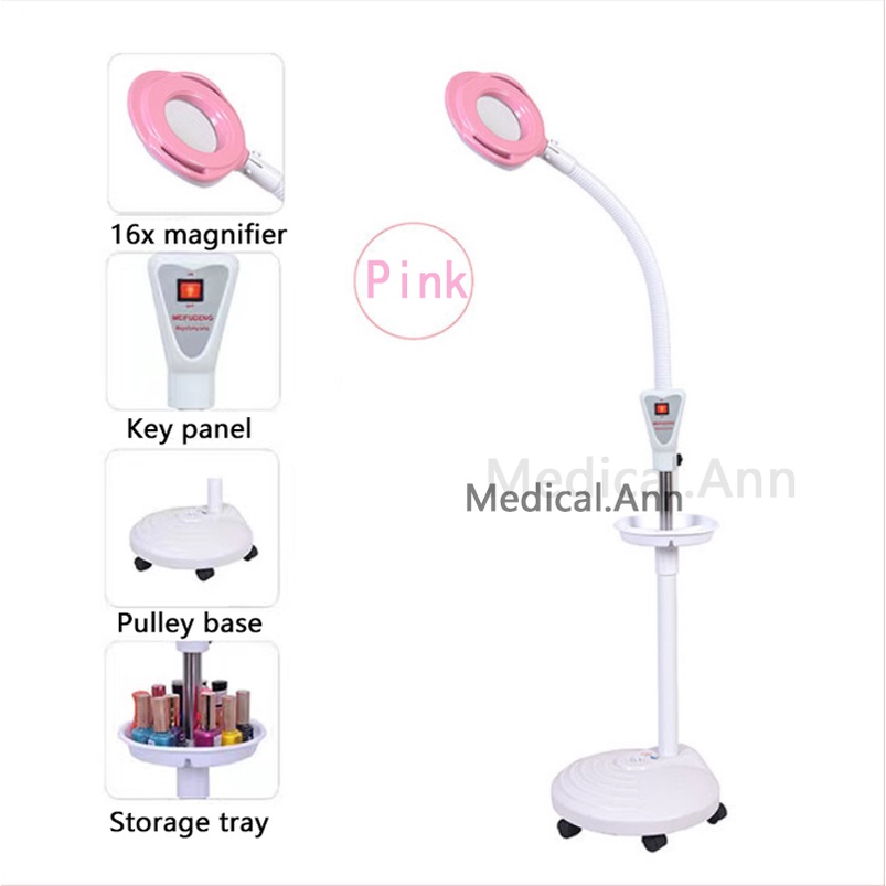 16X LED Facial Light Stand Facial Magnifying Lamp Beauty Lamp Floor