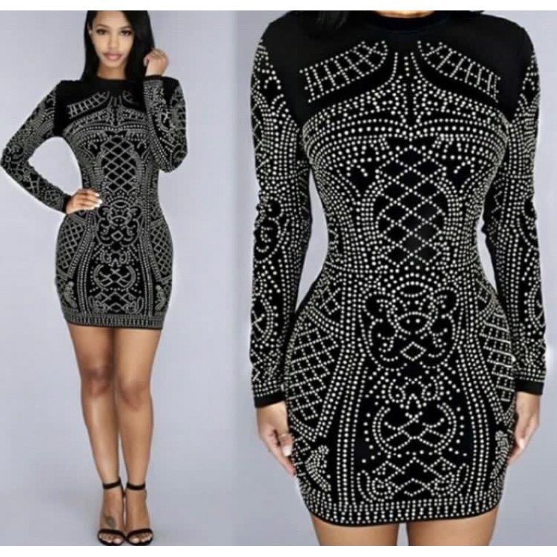 fashion nova dynasty studded dress