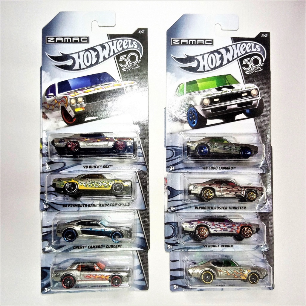 Hot Wheels® 2018 50Th Anniversary Walmart™ Exclusive Zamac Flames Series  8Pc. Assortment Set 1:64 | Shopee Philippines