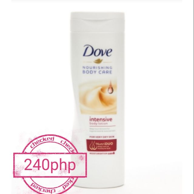 dove nourishing body care intensive body lotion