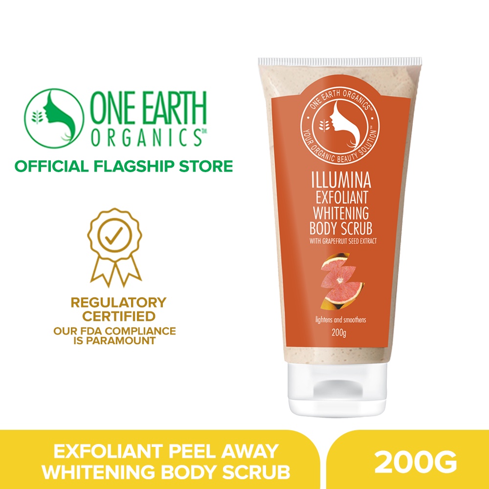 One Earth Organics Exfoliant Peel Away Whitening Body Scrub 200g