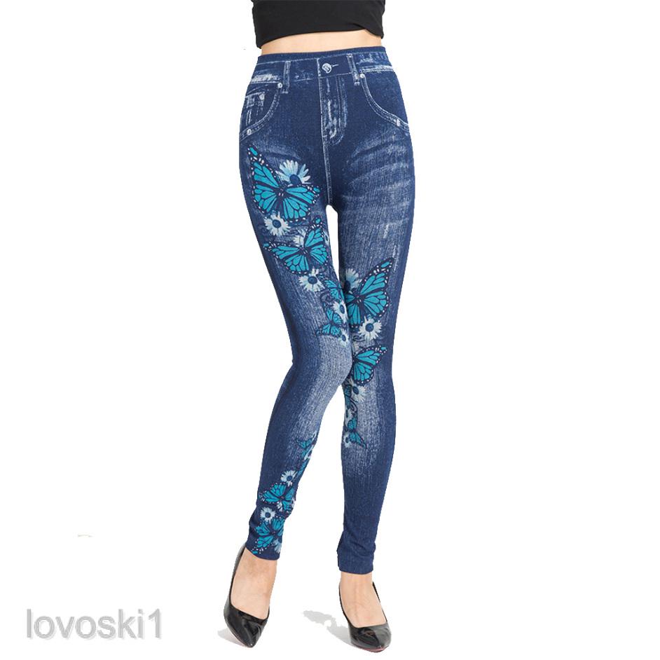 leggings blue jeans